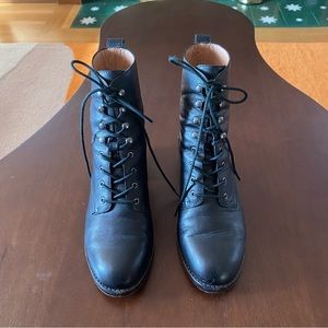 Madewell The Patti Lace-Up Boot in Black